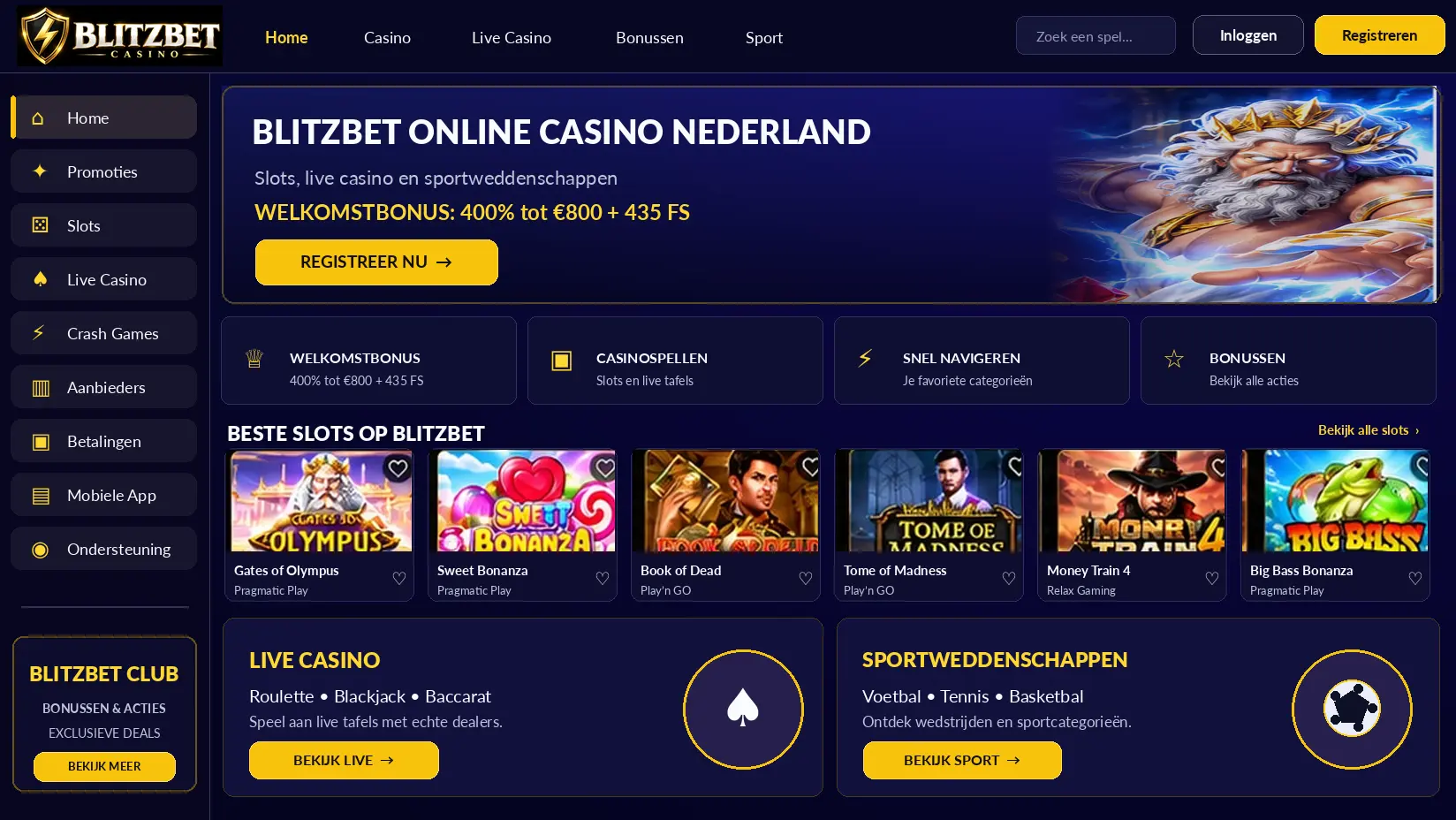 Blitzbet Casino Review: Slots, Live Games en Betalingen image 3